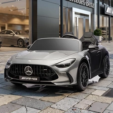 Детский электромобиль M 6313(MP4)EBLRS-11(24V) серый двухместный Mercedes с MP4 планшетом